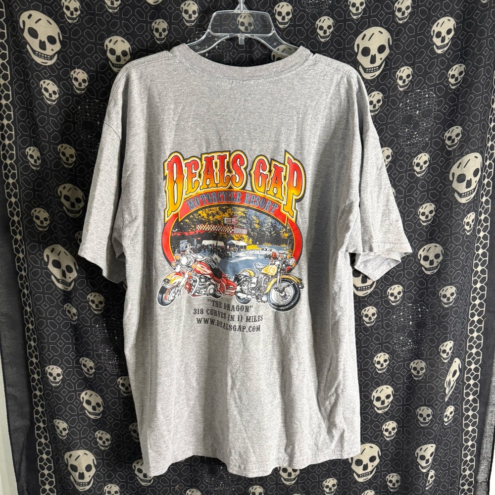 Fruit of the Loom Gray Motorcycle Graphic Tee